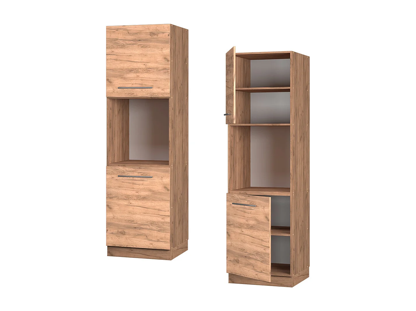 Meuble pour four chêne de force doré 60x58x206.8 fame-line