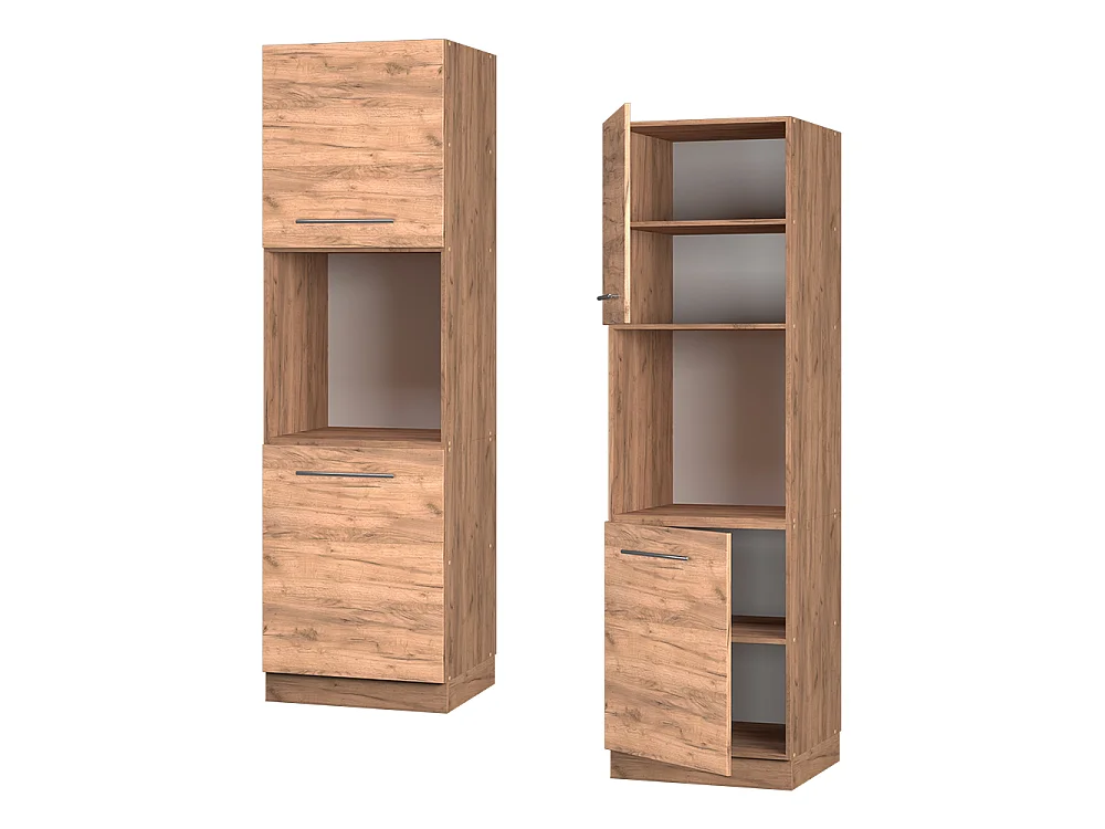 Meuble pour four chêne de force doré 60x58x206.8 fame-line