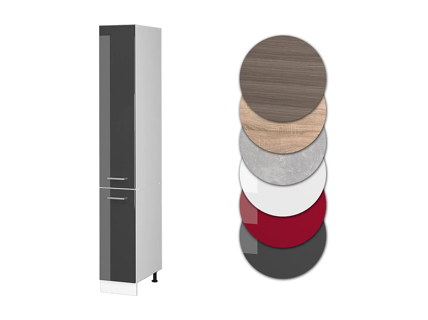 Armario de farmacia antracita alto brillo 30x57.2x206.8 r-line