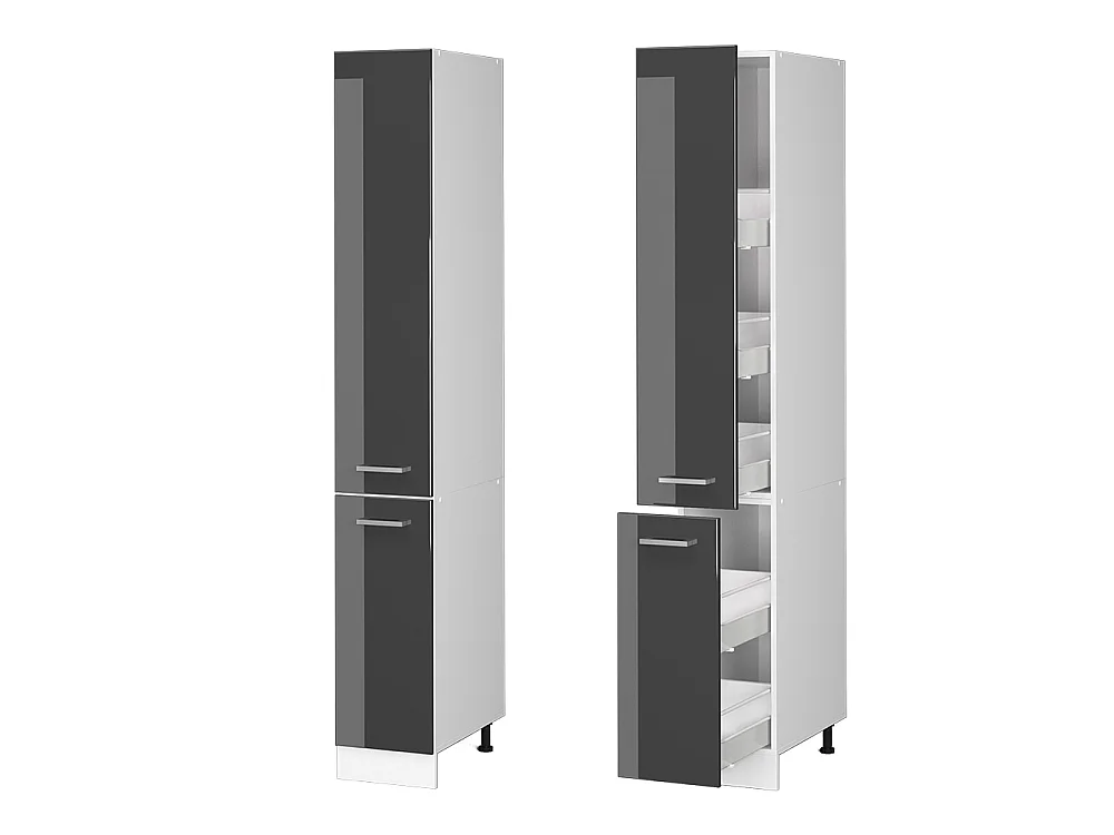 Apotekarskåp antracit högblank 30x57.2x206.8 r-line