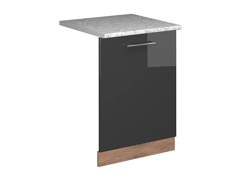 Façade de lave-vaisselle anthracite haute brillance 60x1.6x81.8 fame-line