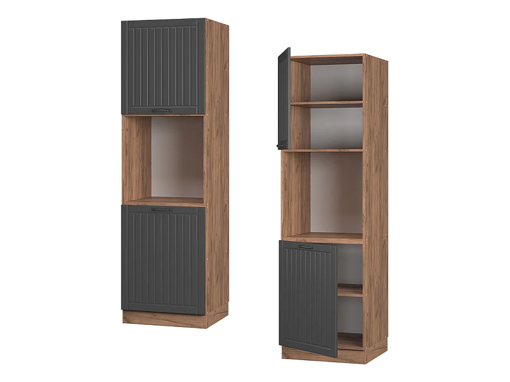 Meuble pour four gris foncé 60x58x206.8 fame-line