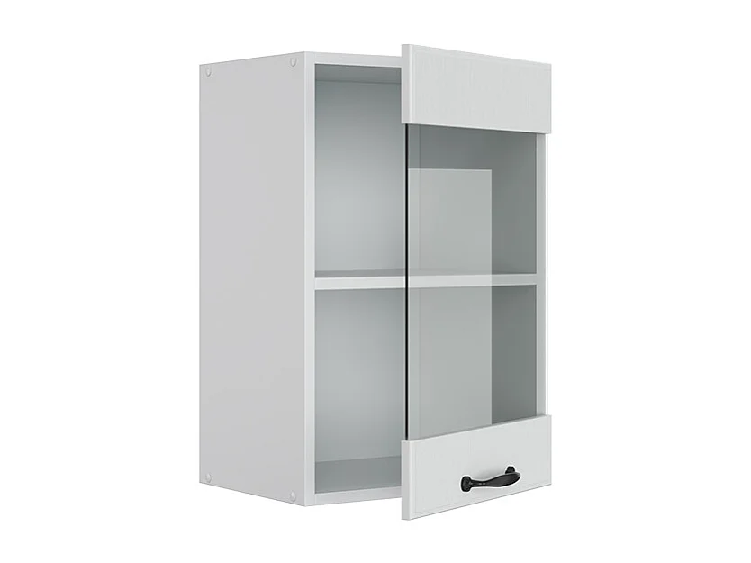 Armario de cocina con vidrio blanco casa de campo 40x31x60 r-line