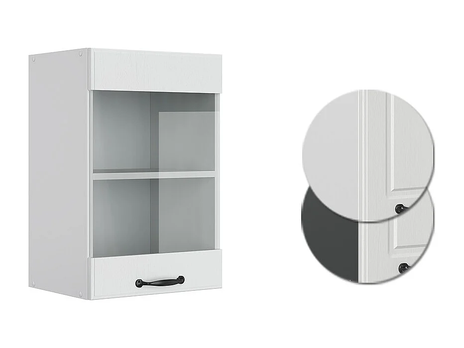 Armoire en verre blanc campagne 40x31x60 r-line