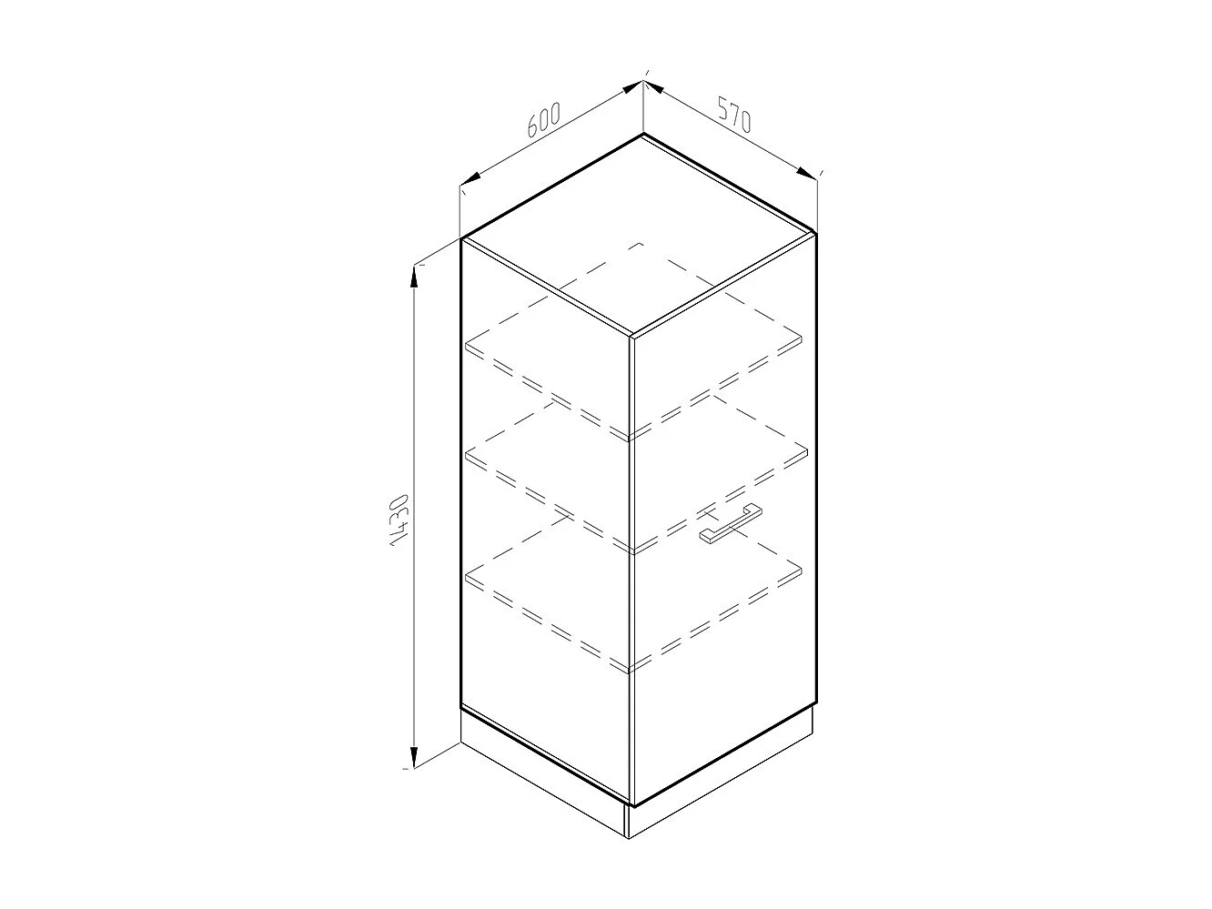 Armario alto sonoma 60x57x143 r-line