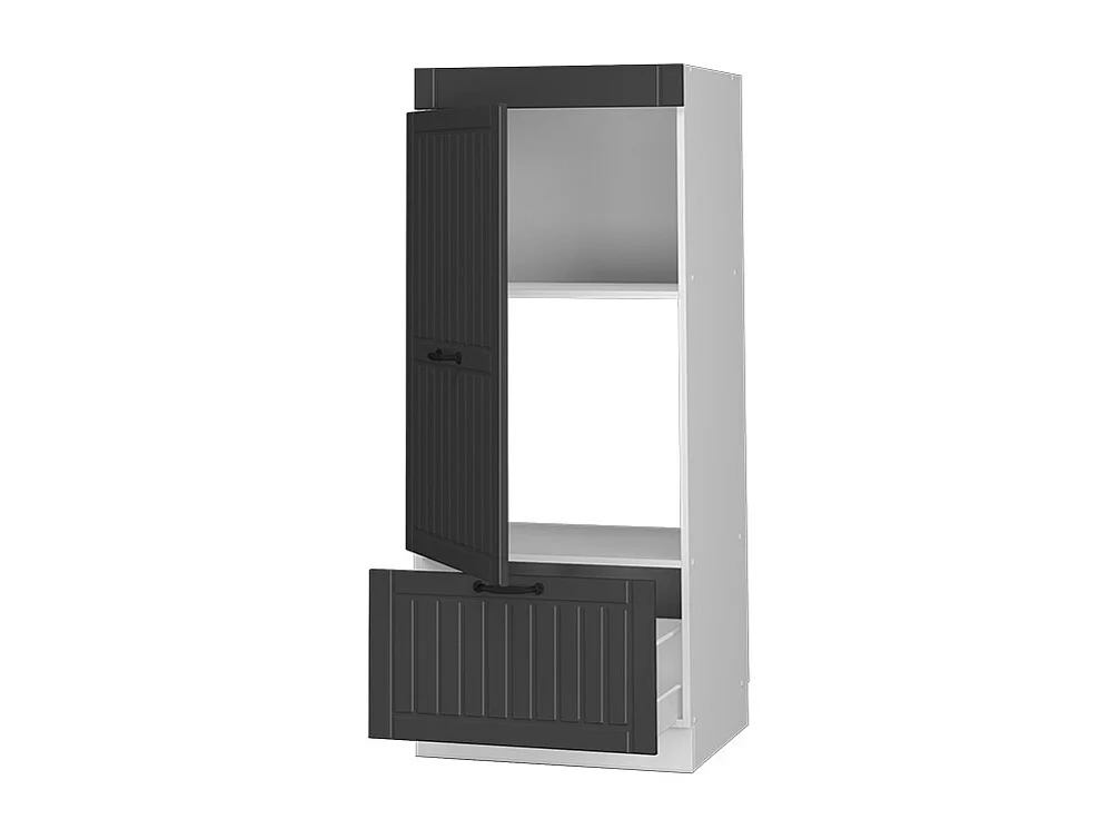 Armoire micro-ondes anthracite campagne 60x58.1x153.6 fame-line