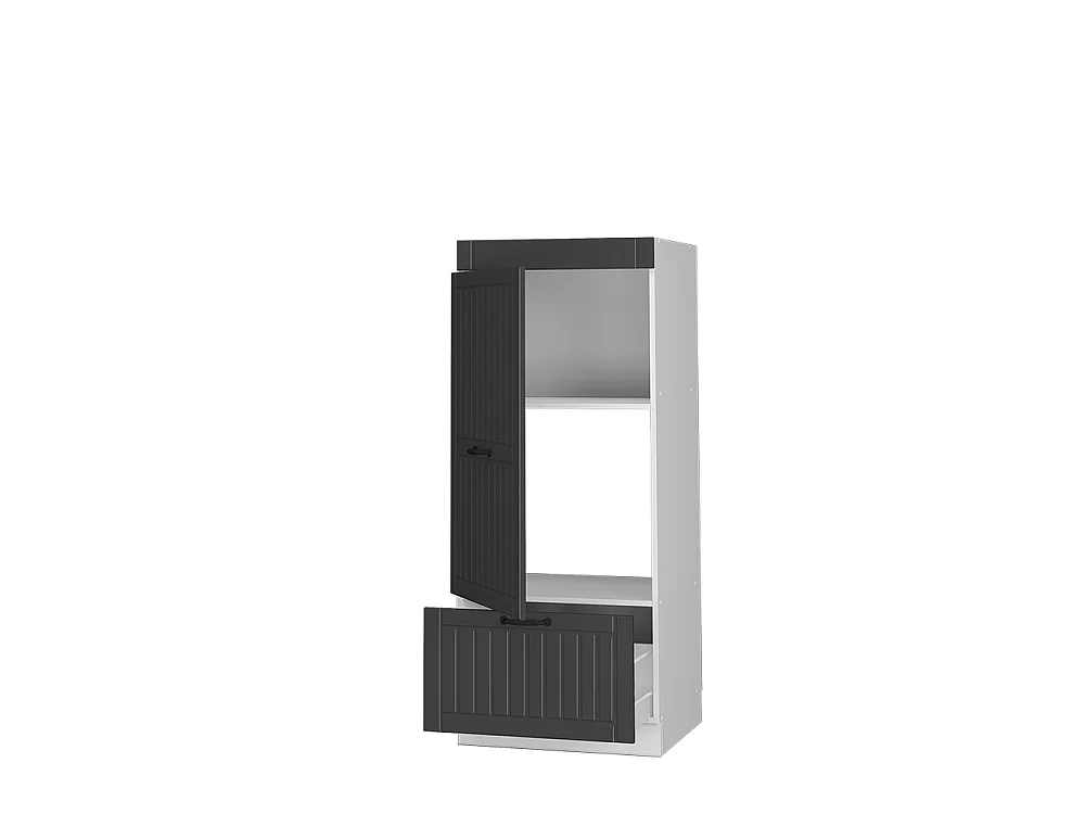 Tall cabinet dark grey/white 60x58.1x153.6 fame-line