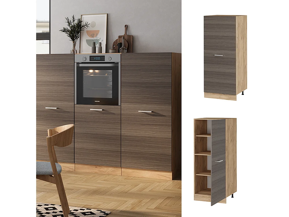 Meuble pour four gris noble 60x57x143 r-line