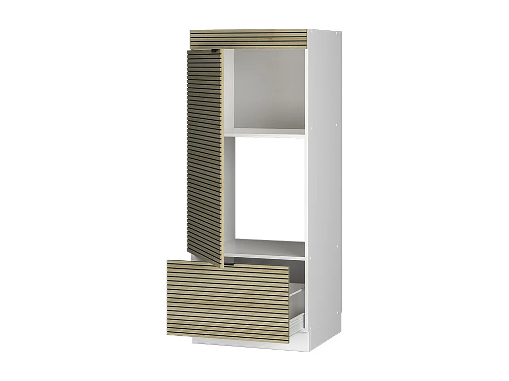 Armoire micro-ondes panneau en chêne 60x58.1x153.6 fame-line