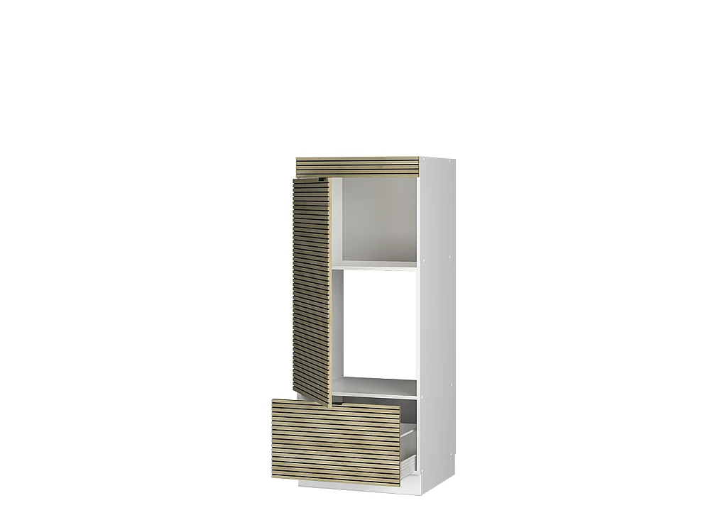 Armoire micro-ondes panneau en chêne 60x58.1x153.6 fame-line
