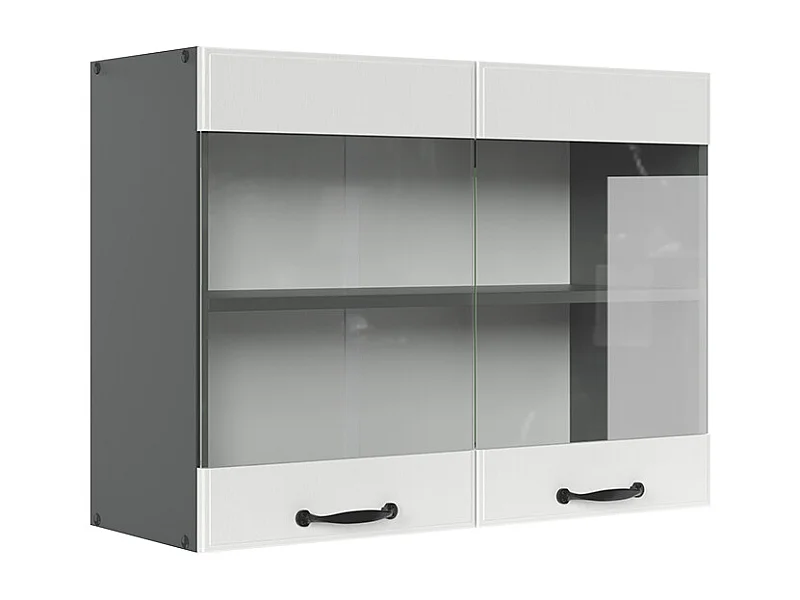 Armoire en verre blanc campagne 80x31x60 r-line