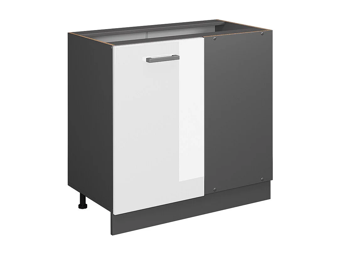 Armario de esquina blanco alto brillo 86x46x81.6 r-line