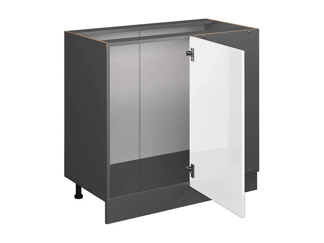 Armario de esquina blanco alto brillo 86x46x81.6 r-line