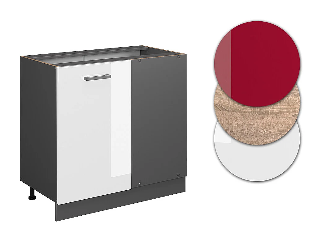 Meuble dangle blanc haute brillance 86x46x81.6 r-line