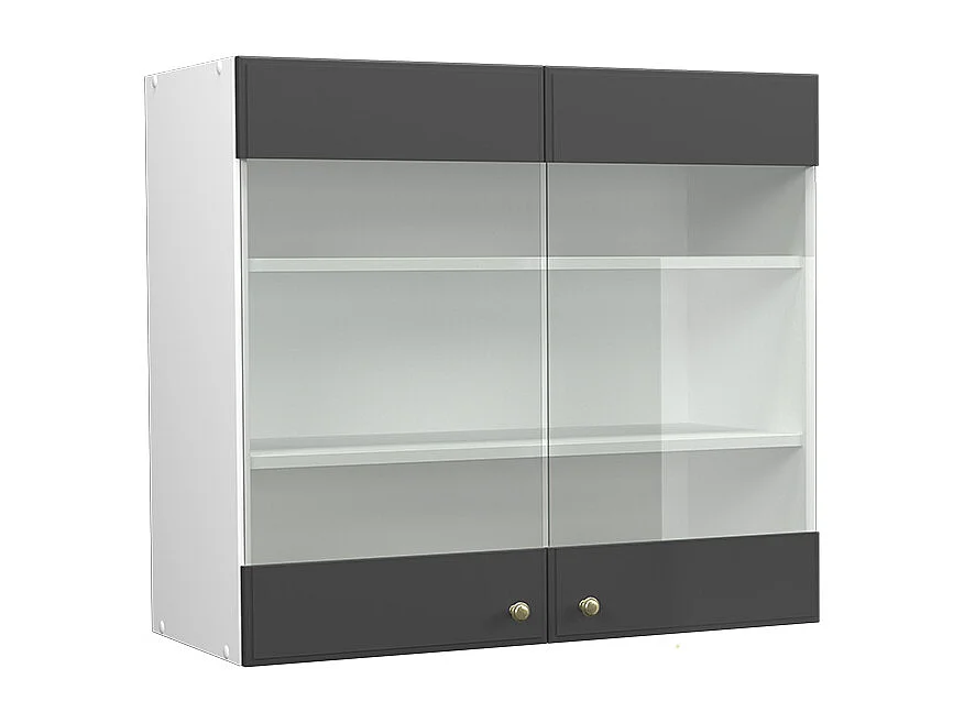 Armoire en verre anthracite-or 80x34.1x72 fame-line