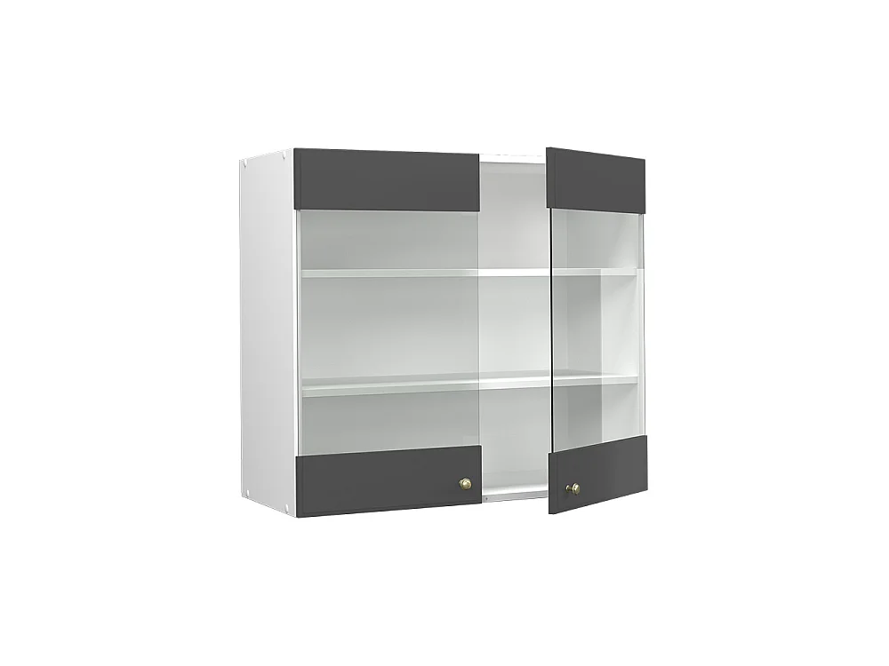 Mobile da cucina in vetro antracite-oro 80x34.1x72 fame-line