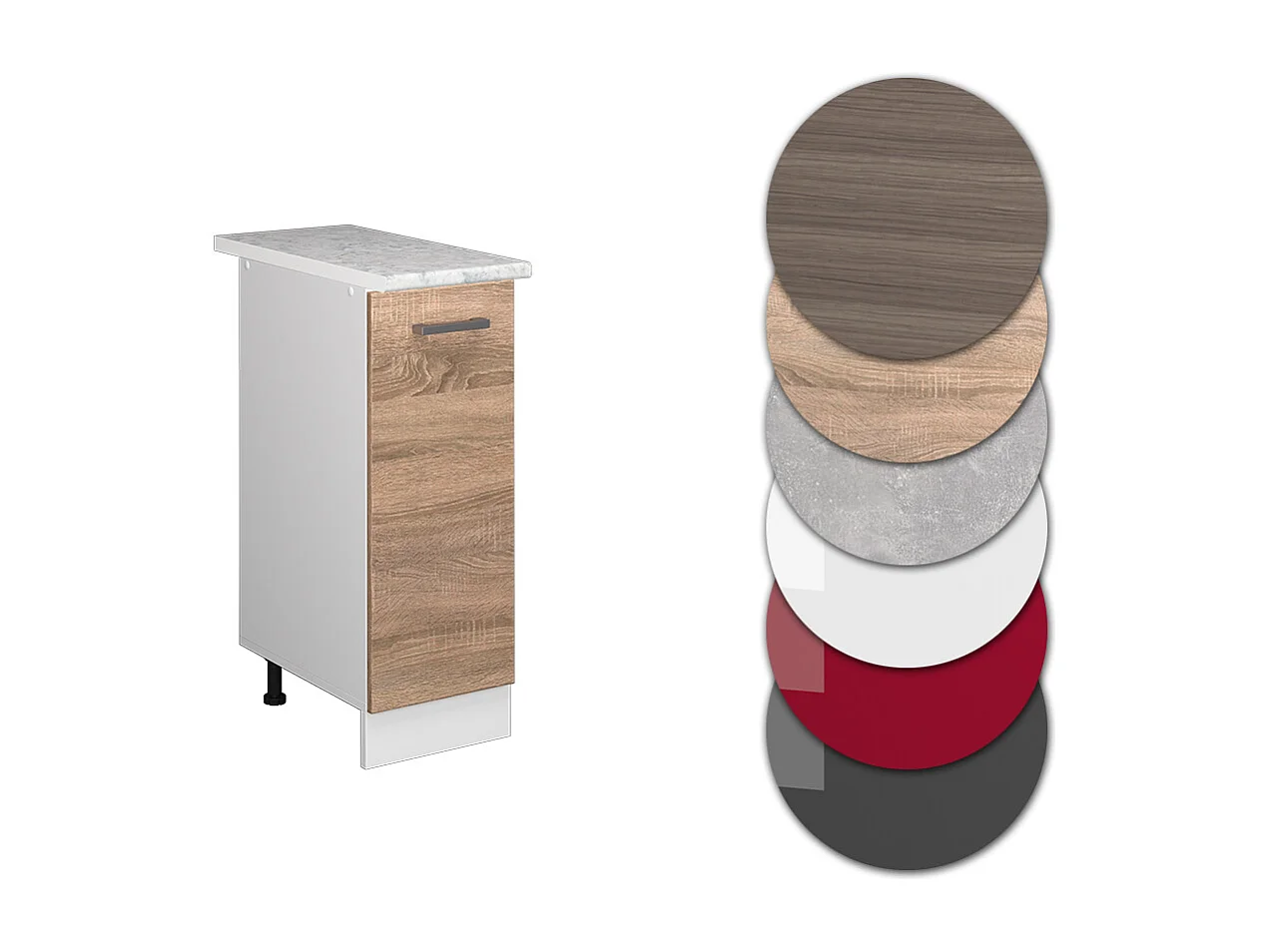 Armadio cucina dispensa alto sonoma 30x60x81.6 r-line