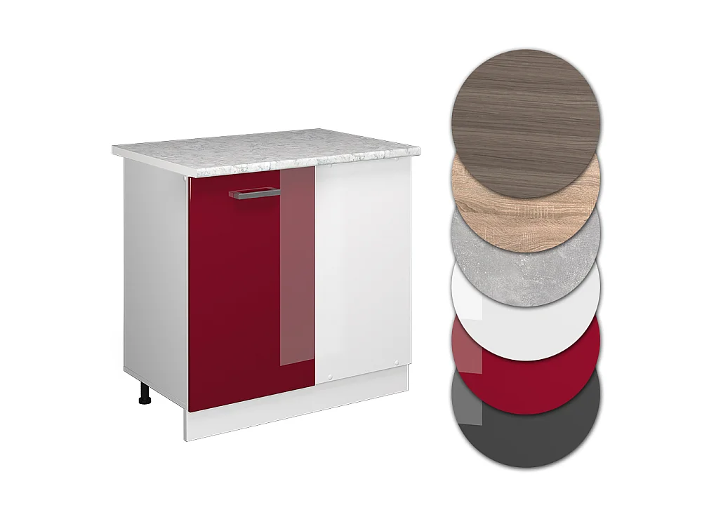 Meuble dangle rouge brillant 86x60x81.6 r-line