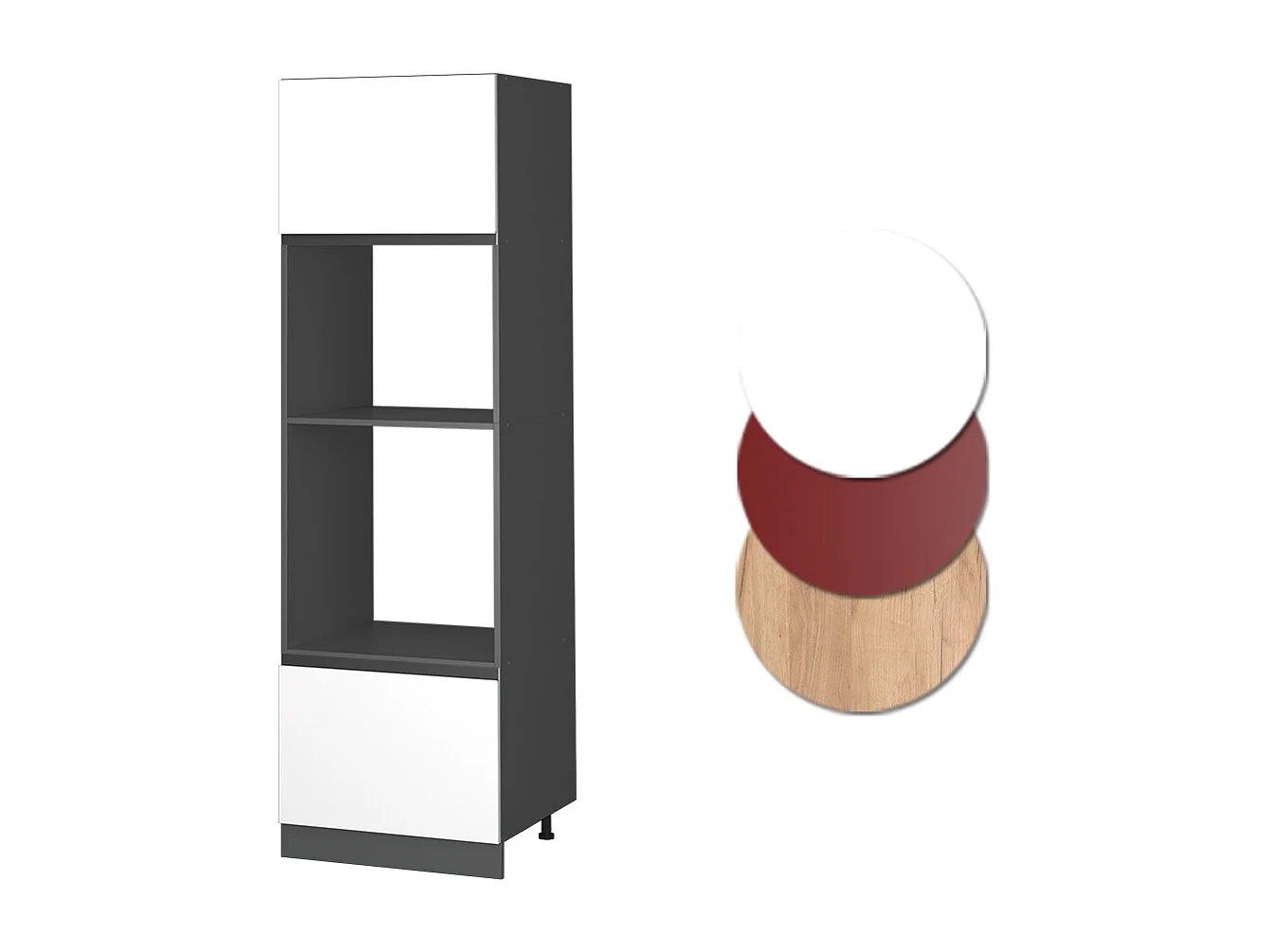 Armoire micro-ondes blanc 60x57.2x206.8 r-line