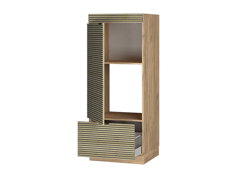 Armoire micro-ondes panneau en chêne 60x58.1x153.6 fame-line