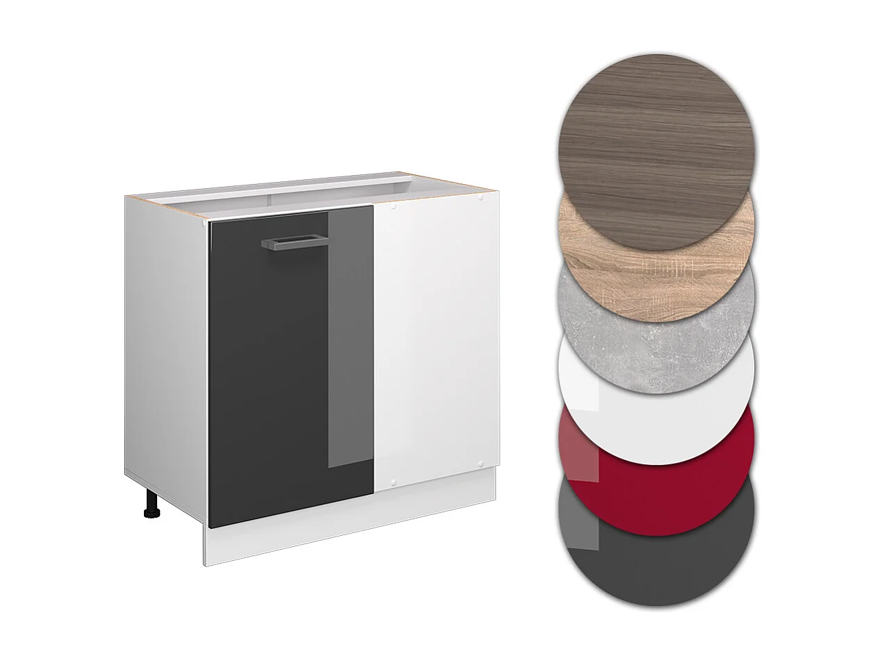 Meuble dangle anthracite haute brillance 86x46x81.6 r-line