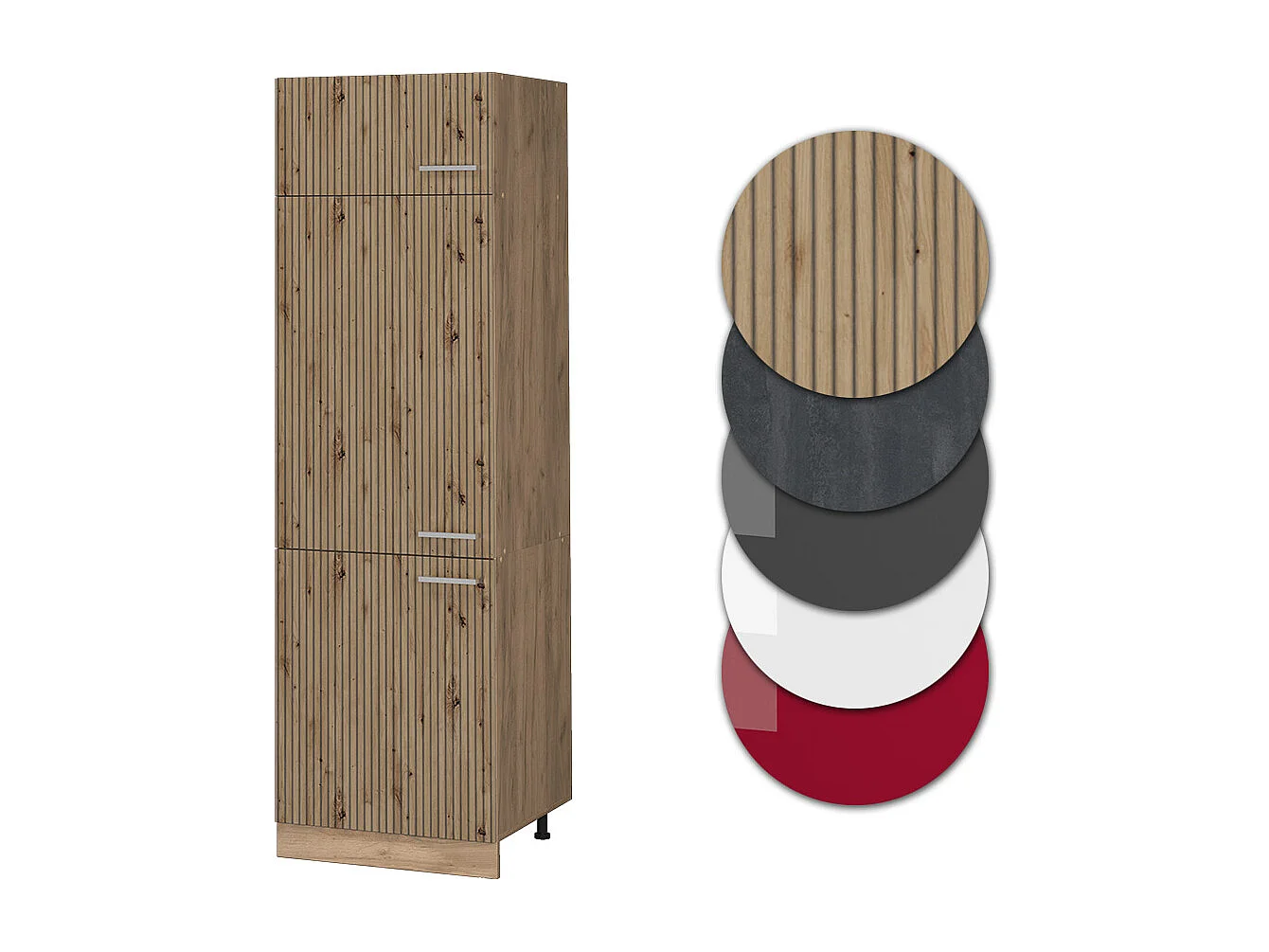 Armoire pour frigo chêne artisan 60x57.2x206.8 r-line