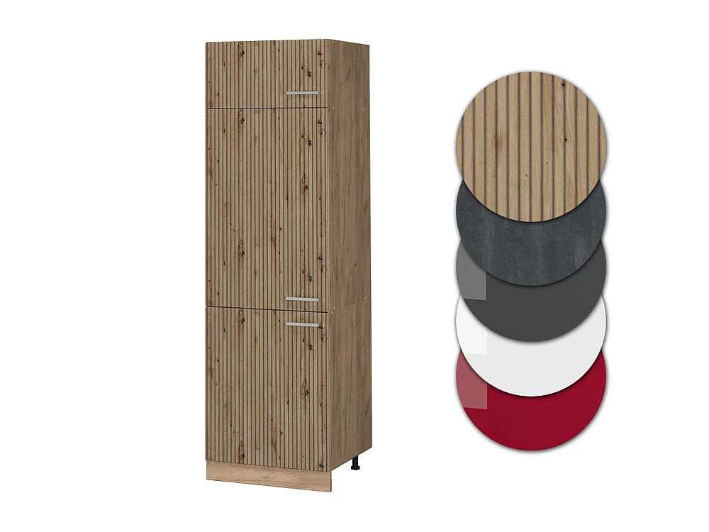 Armoire pour frigo chêne artisan 60x57.2x206.8 r-line