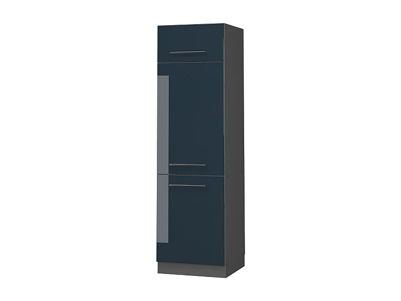 Armoire pour frigo bleu foncé brillant 60x58.1x206.8 fame-line