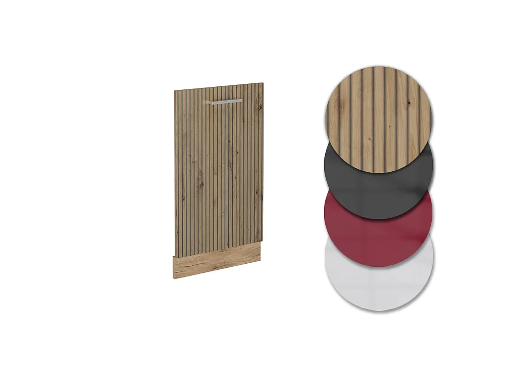 Façade de lave-vaisselle chêne artisan 45x1.6x81.8 r-line