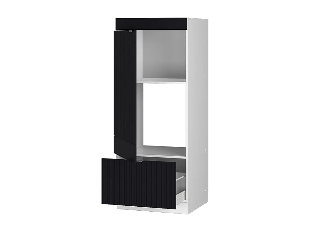 Armoire micro-ondes noir rayé 60x58.1x153.6 fame-line