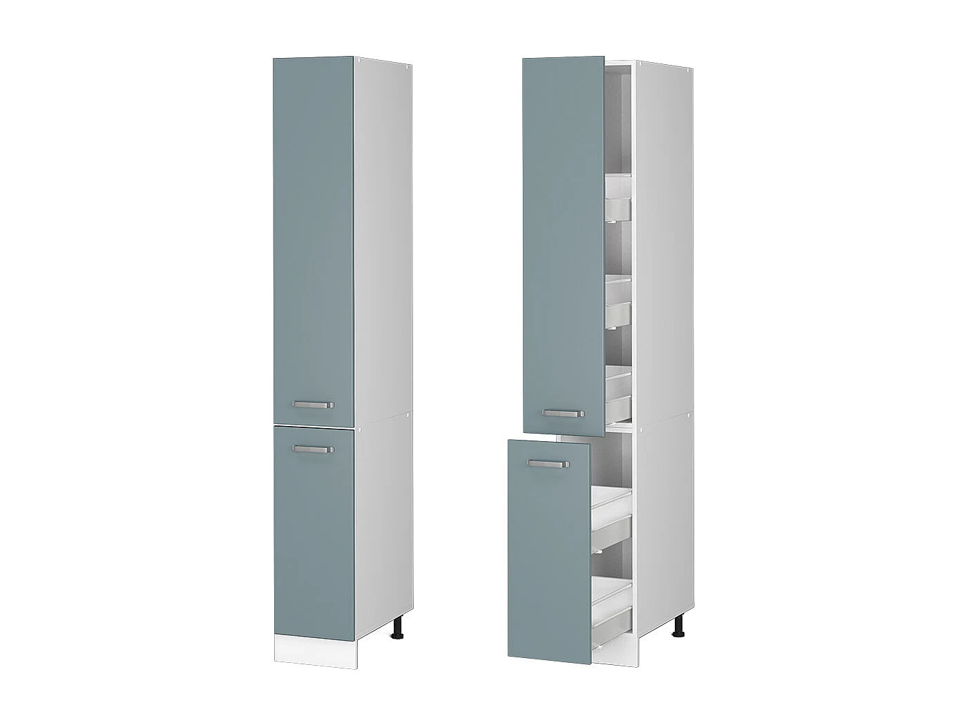 Apothekerschrank blau-grau 30x57.2x206.8 r-line