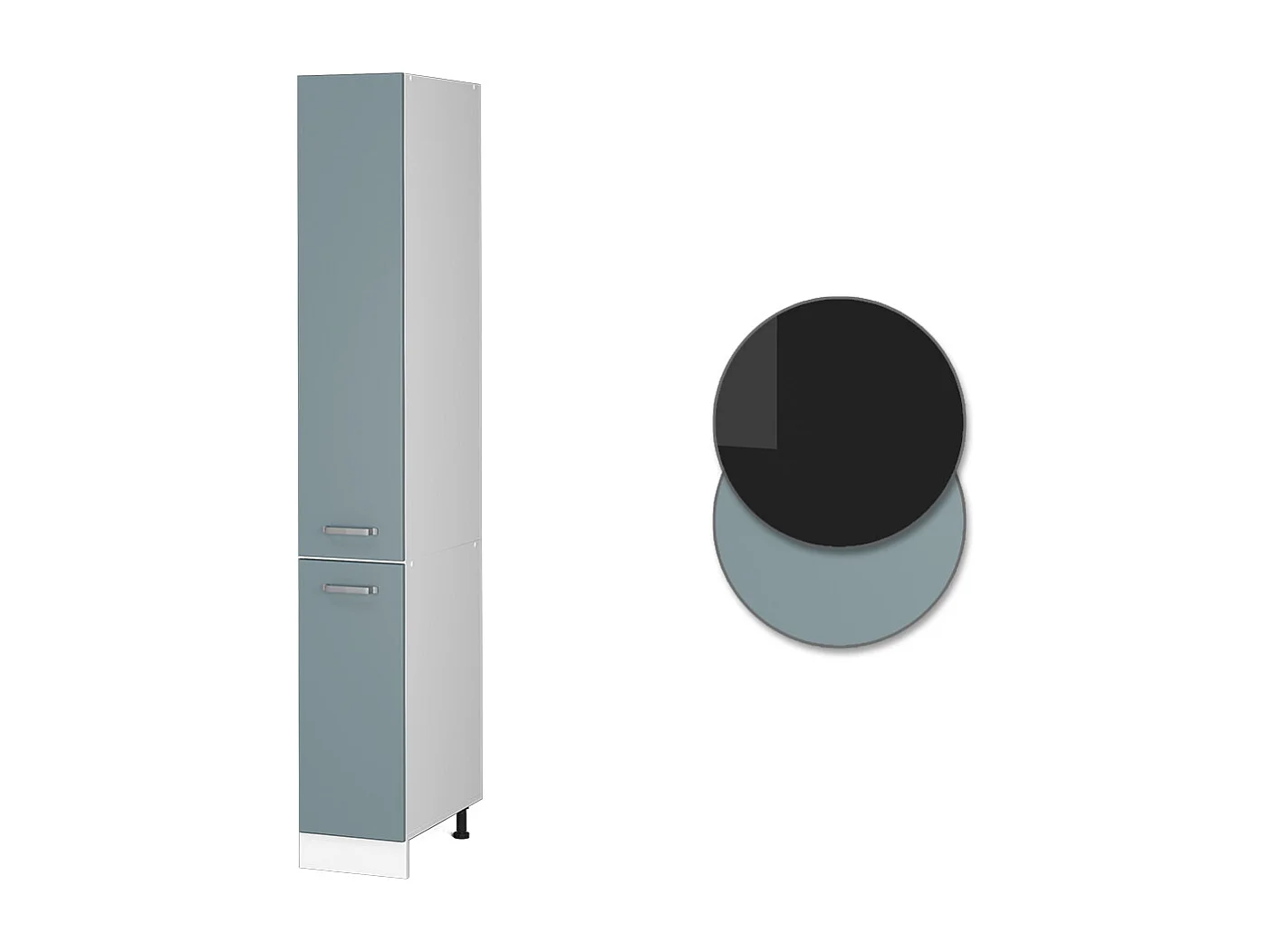 Meuble haute de cuisine bleu-gris 30x57.2x206.8 r-line