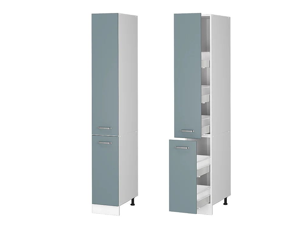 Meuble haute de cuisine bleu-gris 30x57.2x206.8 r-line