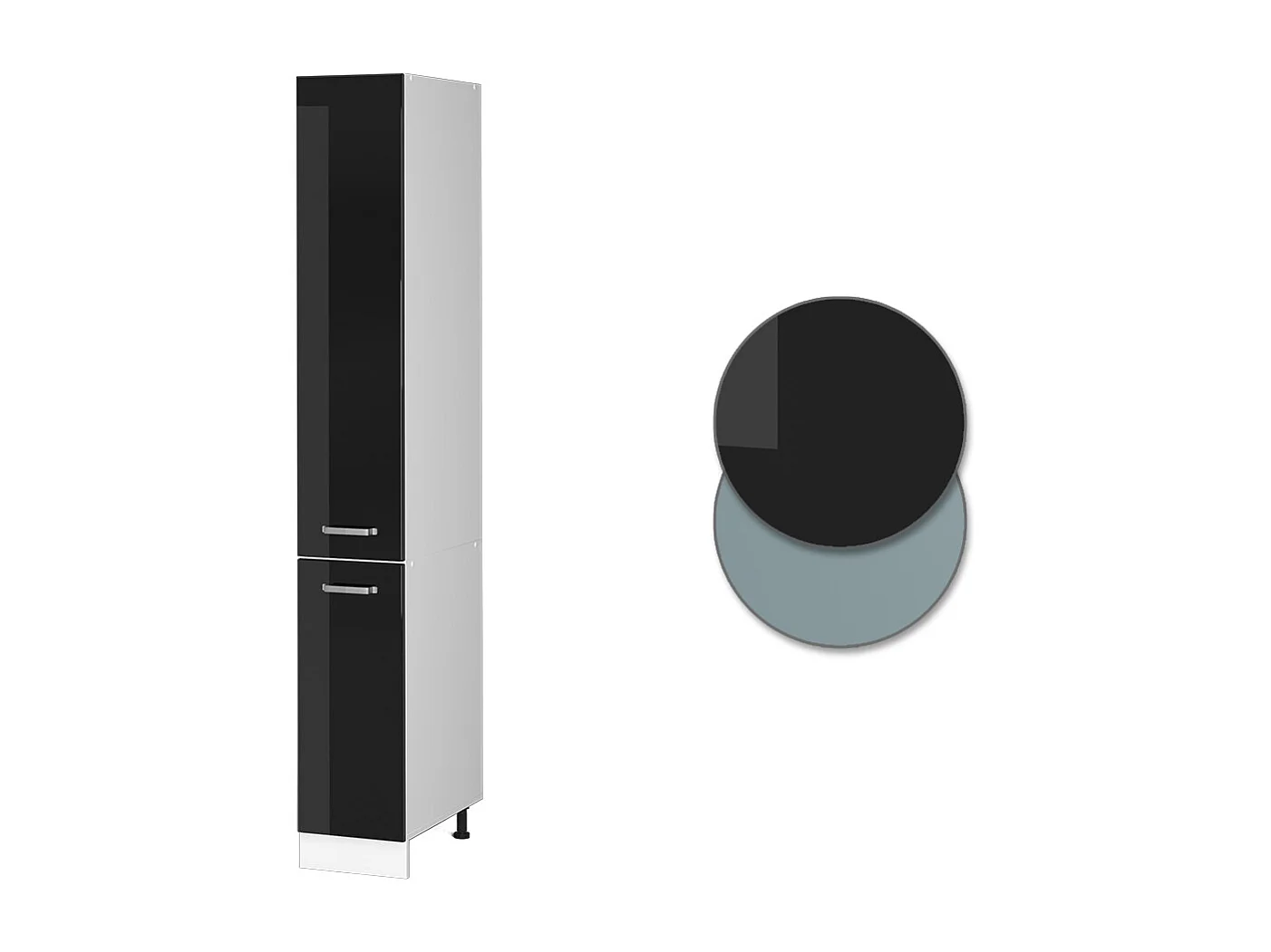 Armario de farmacia negro brillo intenso 30x57.2x206.8 r-line