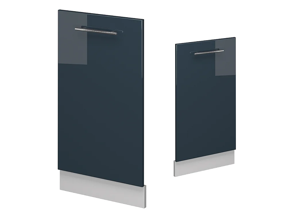 Dishwasher front panel dark blue high gloss 45x1.6x81.8 fame-line