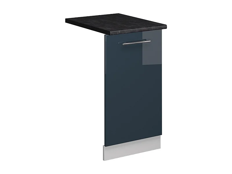 Façade de lave-vaisselle bleu foncé brillant 45x1.6x81.8 fame-line