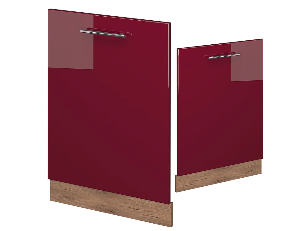 Diskmaskinens frontpanel bordeaux högblank 60x1.6x81.8 fame-line