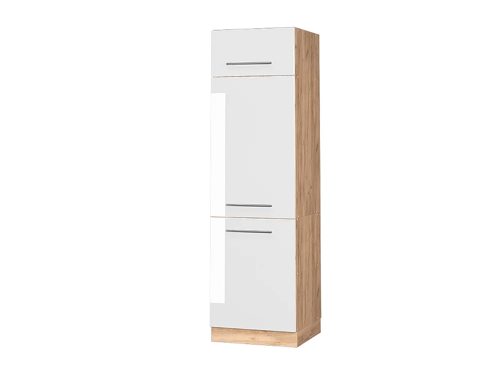 Armário de geladeira branco alto brilho 60x58.1x206.8 fame-line