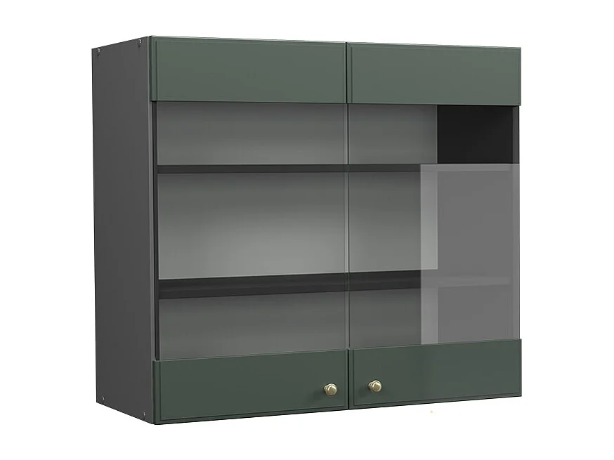 Armoire en verre vert or campagne 80x34.1x72 fame-line