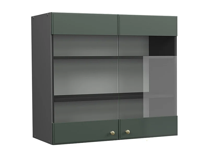 Armoire en verre vert or campagne 80x34.1x72 fame-line