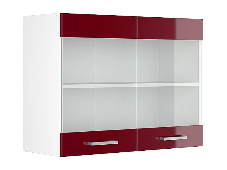 Armoire en verre rouge brillant 80x31x60 r-line