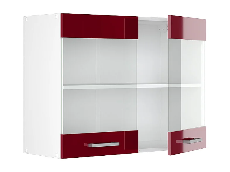 Armoire en verre rouge brillant 80x31x60 r-line