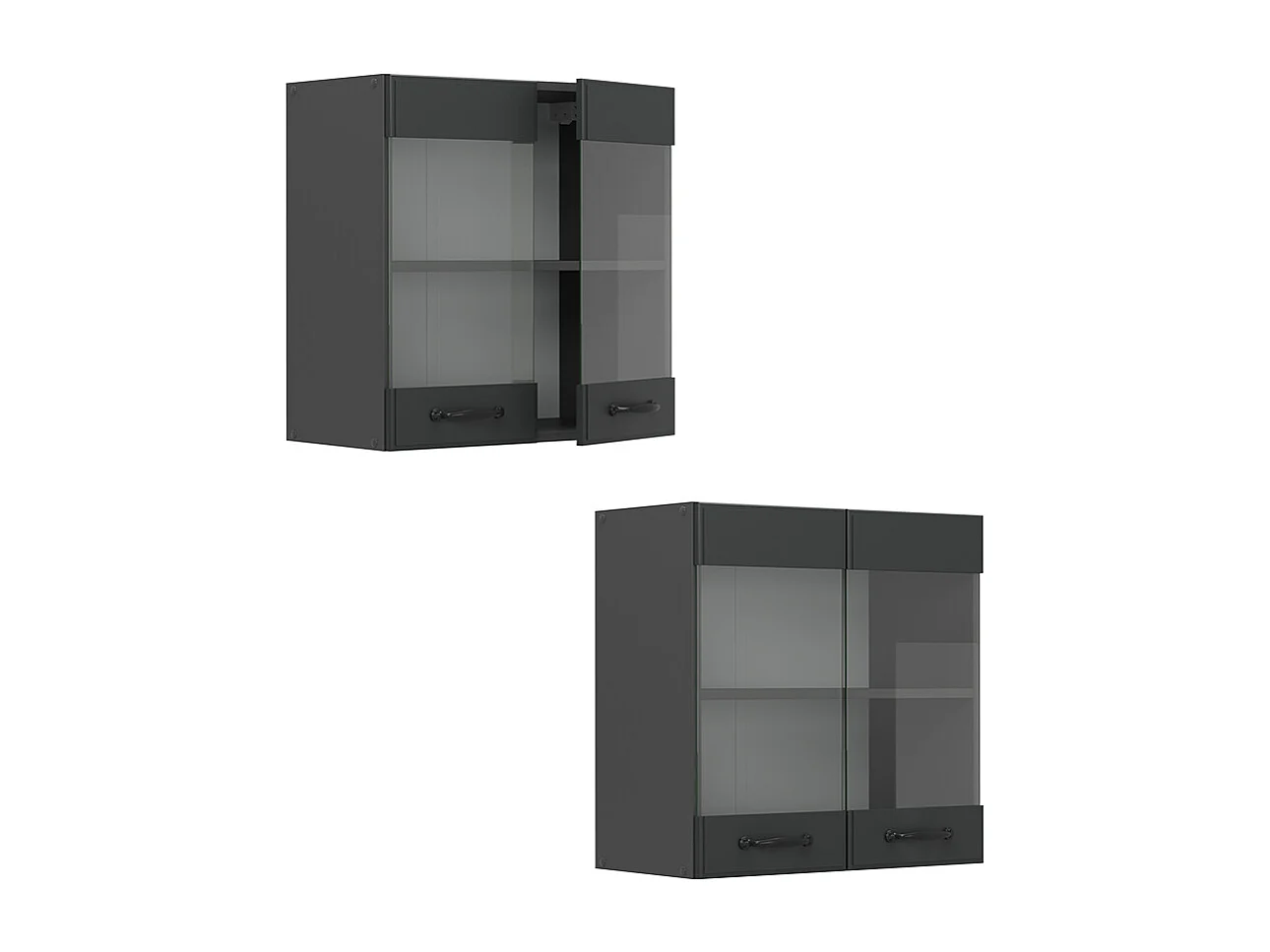 Armoire en verre anthracite campagne 60x31x60 r-line