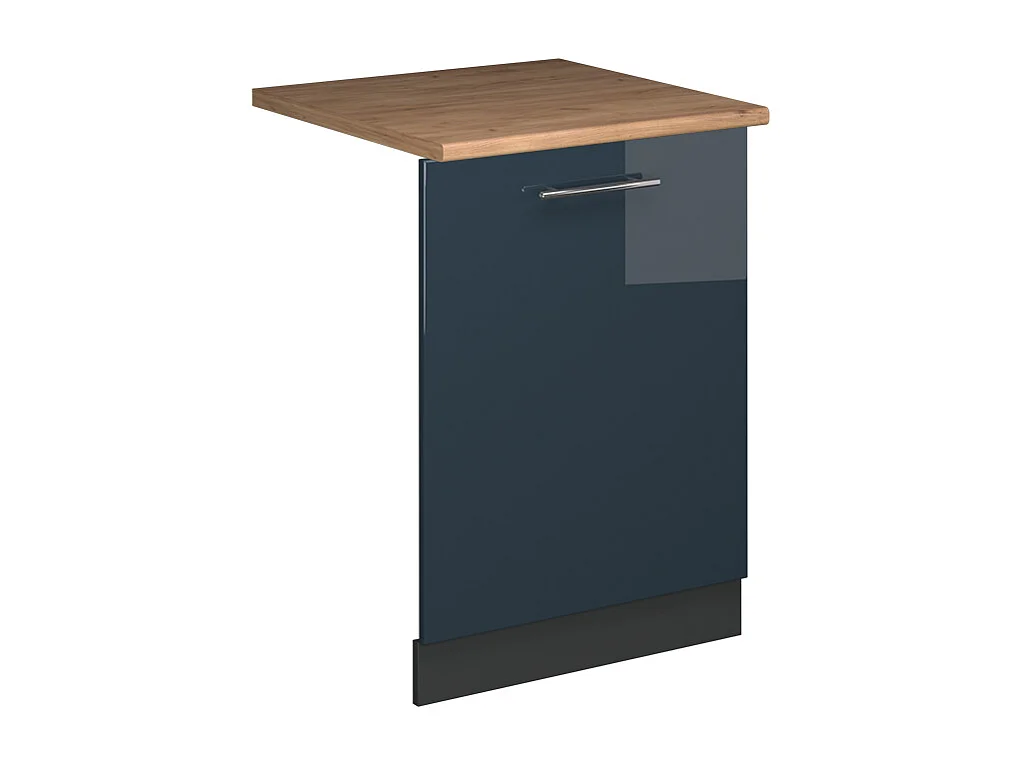 Façade de lave-vaisselle bleu foncé brillant 60x1.6x81.8 fame-line