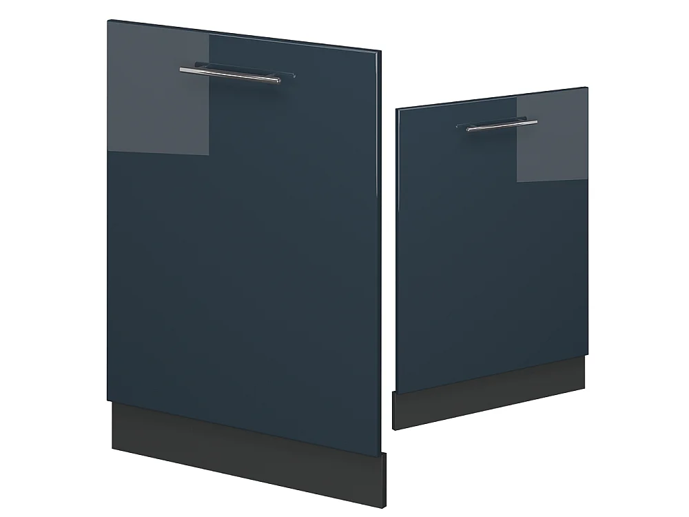 Dishwasher front panel dark blue high gloss 60x1.6x81.8 fame-line