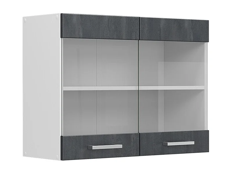 Mobile da cucina in vetro calcestruzzo nero 80x31x60 r-line