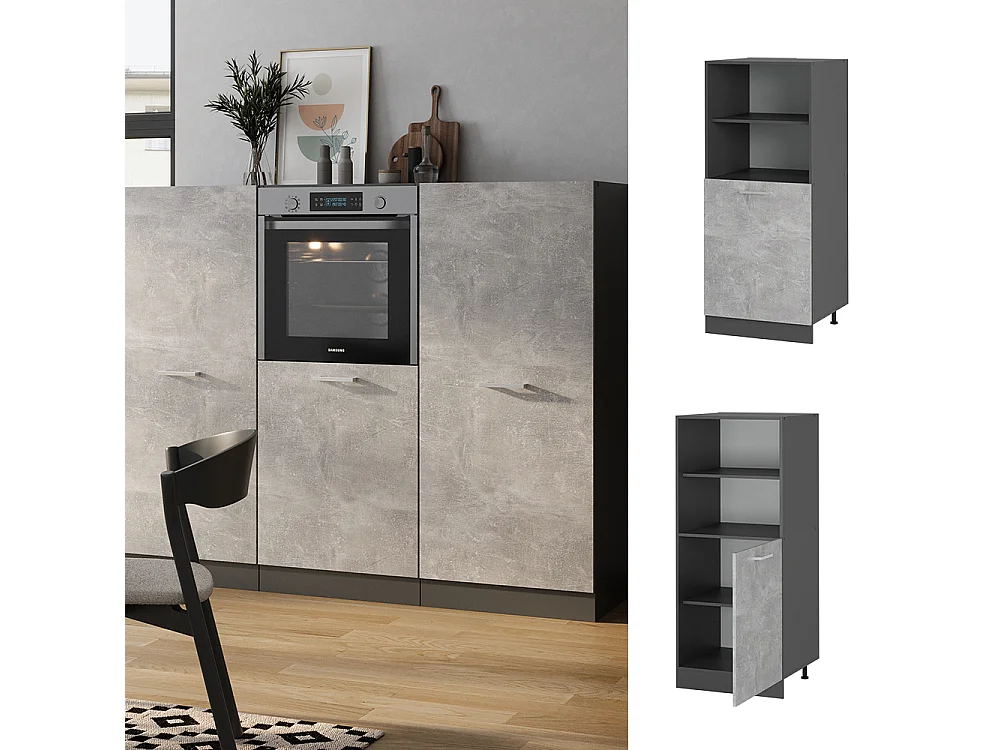 Meuble pour four béton 60x57x143 r-line