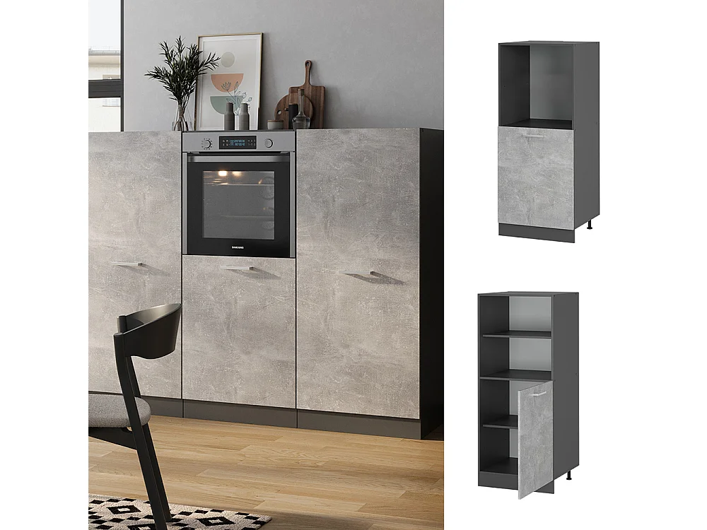 Meuble pour four béton 60x57x143 r-line