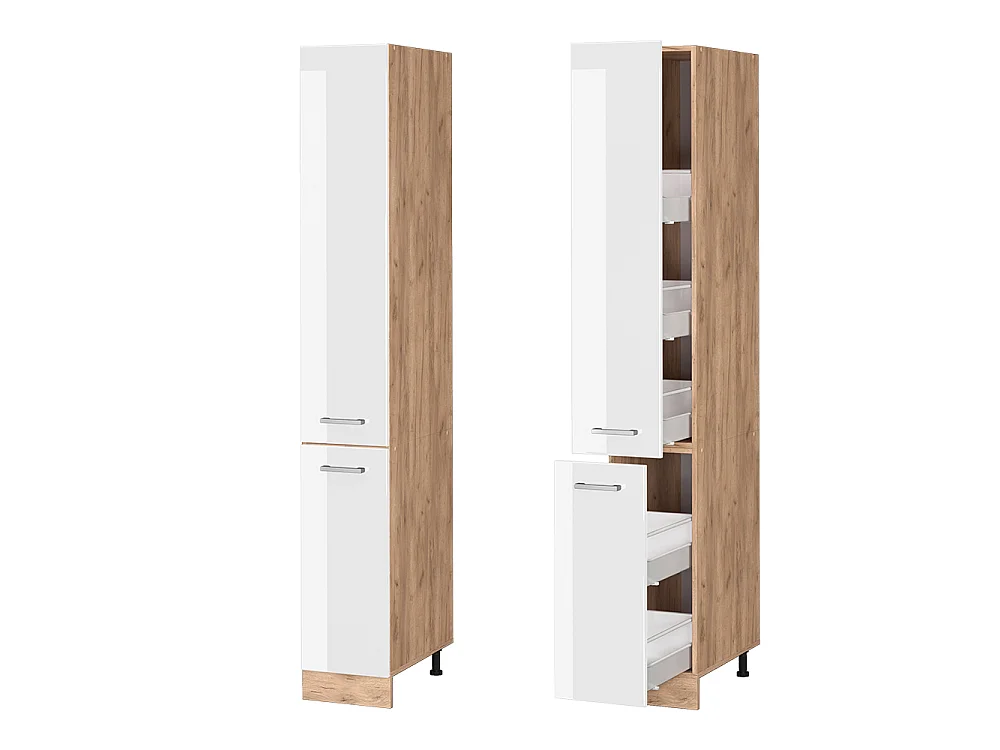 Meuble haute de cuisine blanc haute brillance 30x57.2x206.8 r-line