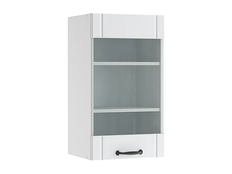 Armoire en verre blanc campagne 40x34.1x72 fame-line